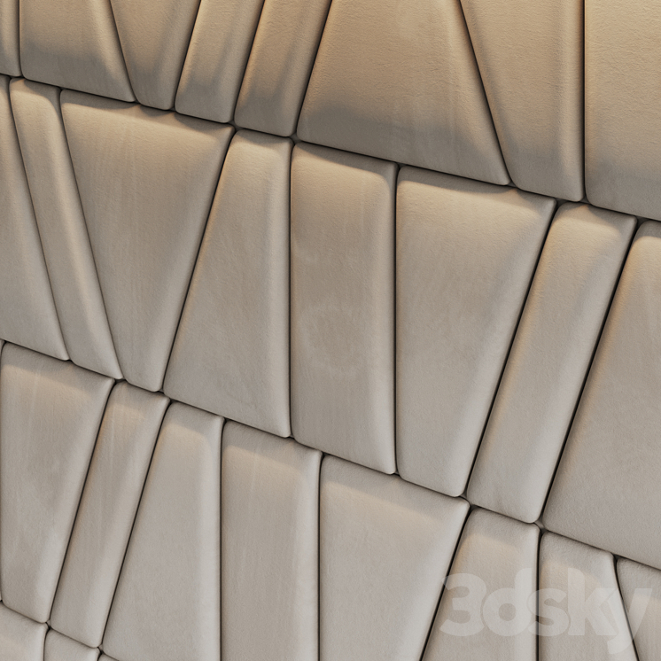 Frammenti soft wall panels in velor 3DS Max Model - thumbnail 2