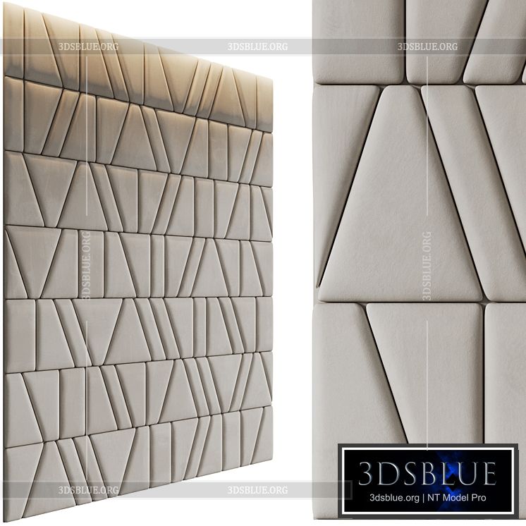 Frammenti soft wall panels in velor 3DS Max - thumbnail 3