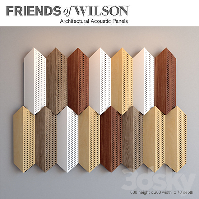 Friends of Wilson acoustic panels 3ds Max - thumbnail 3