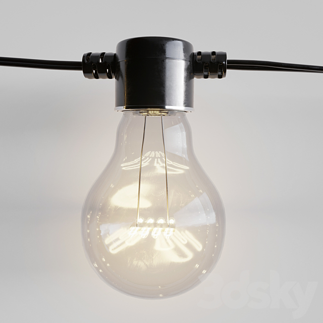 Garland _ Bulb String 3DSMax File - thumbnail 3