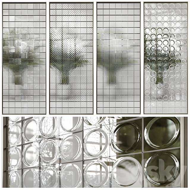 Glass block partition 2 3DSMax File - thumbnail 1