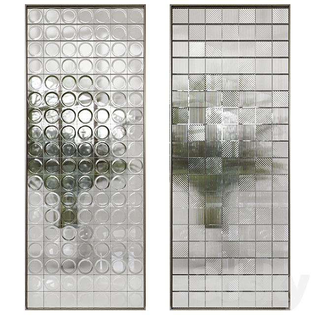 Glass block partition 2 3DSMax File - thumbnail 2