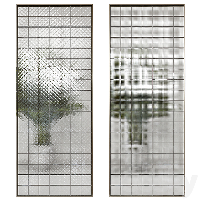 Glass block partition 2 3DSMax File - thumbnail 3