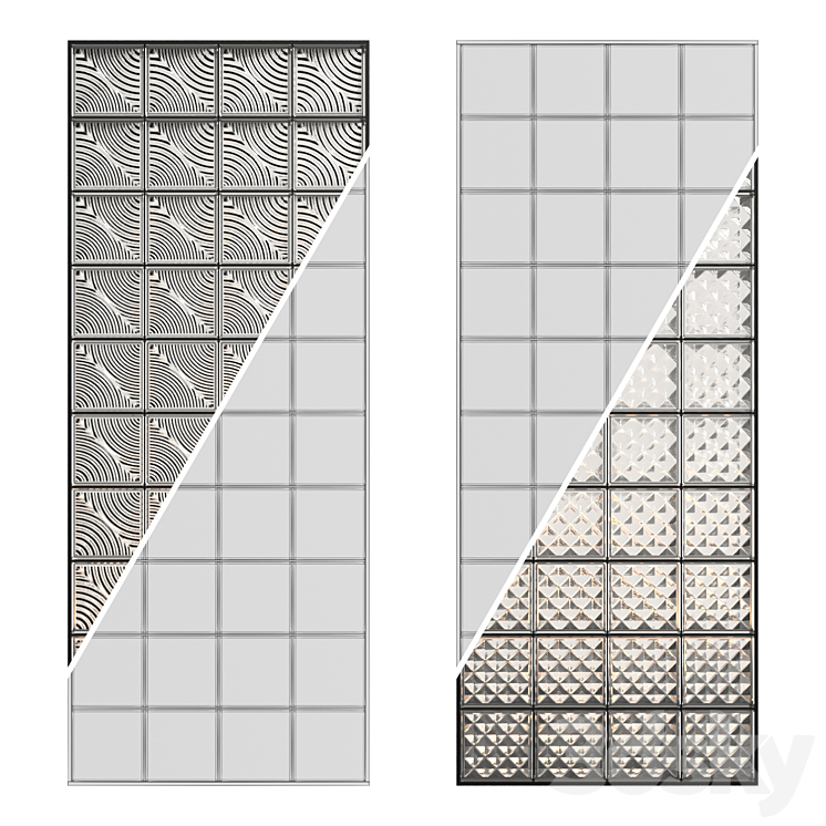 Glass Block Wall 01 3DS Max - thumbnail 2