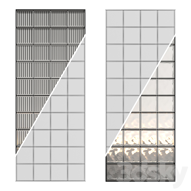 Glass Block Wall 01 3DSMax File - thumbnail 3