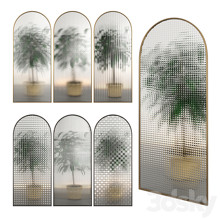 Glass Partition 16 3DS Max Model - thumbnail 1