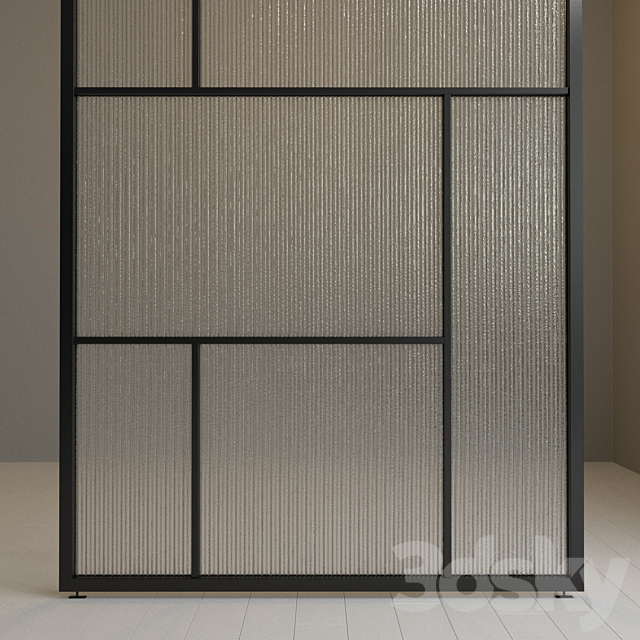 Glass partition 72 3DS Max Model - thumbnail 3