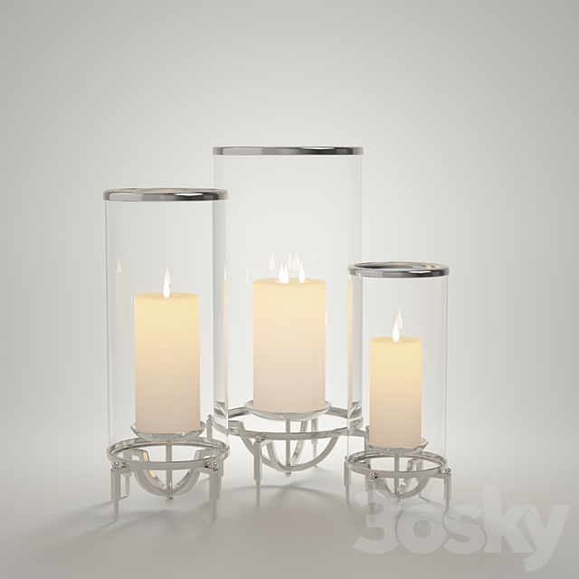 Global Views Elevated Hurricane Candle Holder 3DSMax File - thumbnail 1