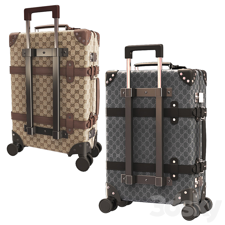 Globe-Trotter GG medium suitcase Gucci 3DS Max Model - thumbnail 2