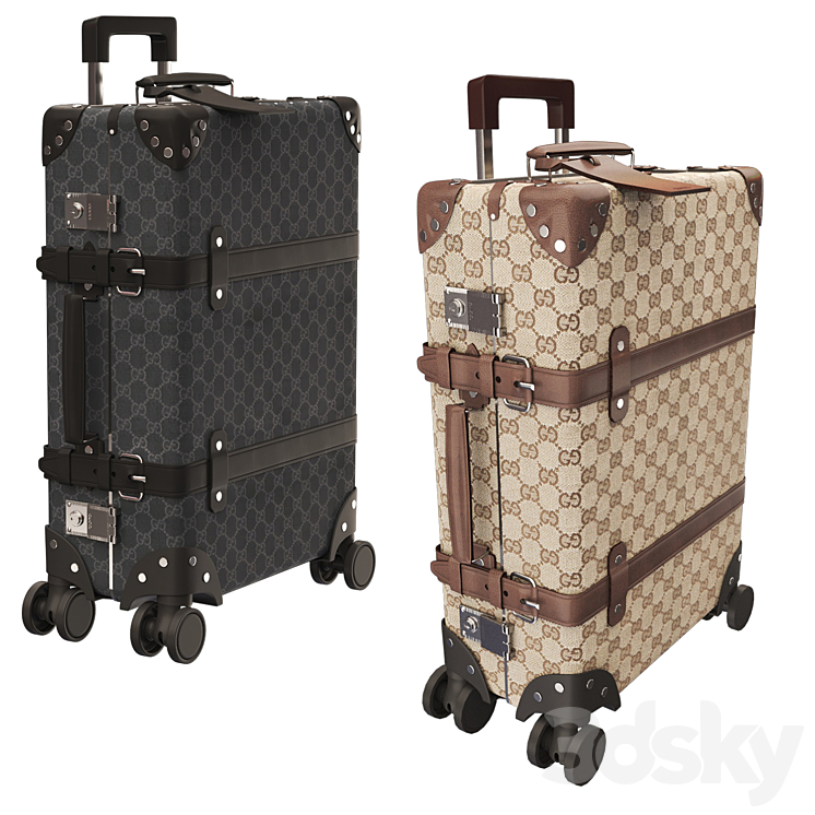 Globe-Trotter GG medium suitcase Gucci 3DS Max Model - thumbnail 3