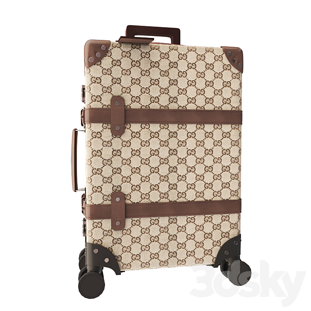 Globe-Trotter GG medium suitcase Gucci 3DSMax File - thumbnail 4