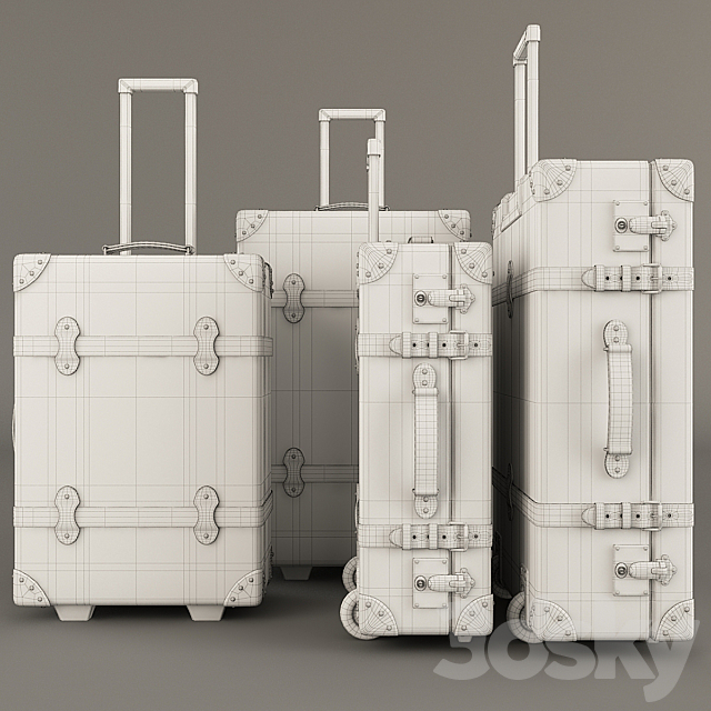 Globe-Trotter suitcases 3DSMax File - thumbnail 3