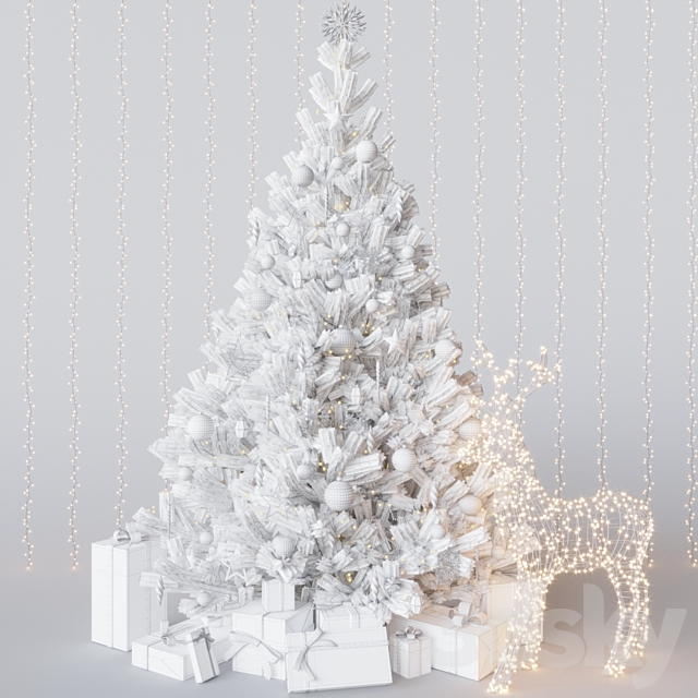 Gold christmas tree 3DSMax File - thumbnail 2