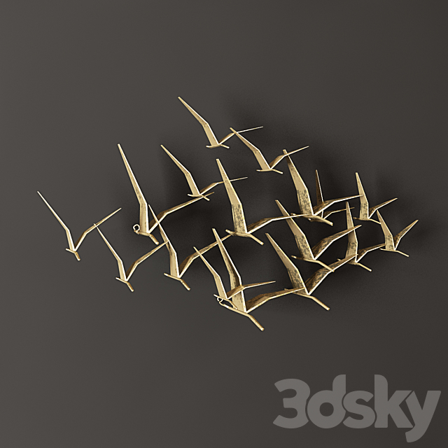 Gold Leafed Seagull 3DSMax File - thumbnail 1