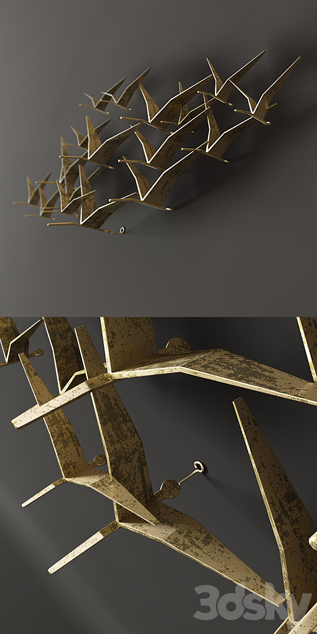 Gold Leafed Seagull 3DSMax File - thumbnail 2