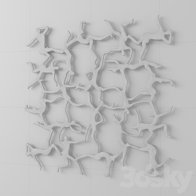 Golden Gymnasts wall decor by Uttermost 3DS Max Model - thumbnail 2