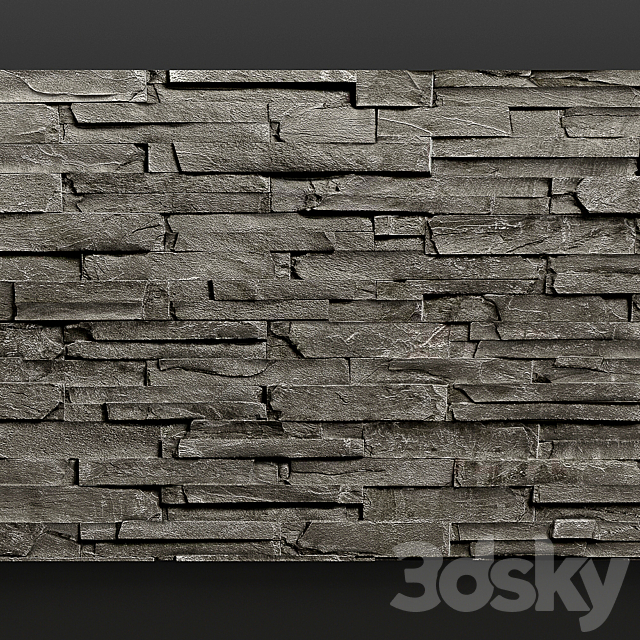 Grey stone 3DS Max Model - thumbnail 2