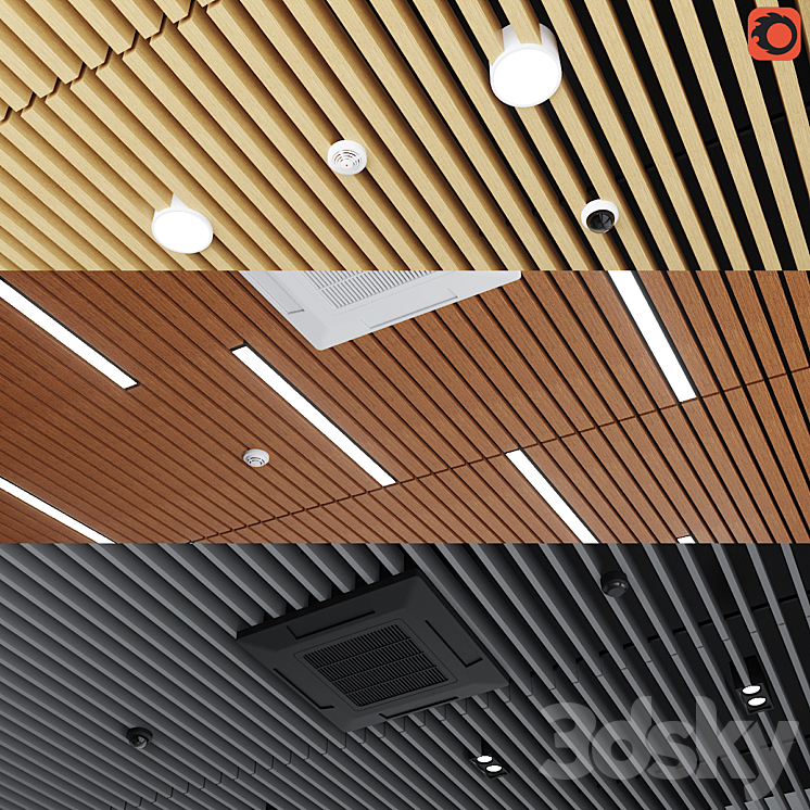 Grillato rack ceiling kit 3DS Max - thumbnail 2