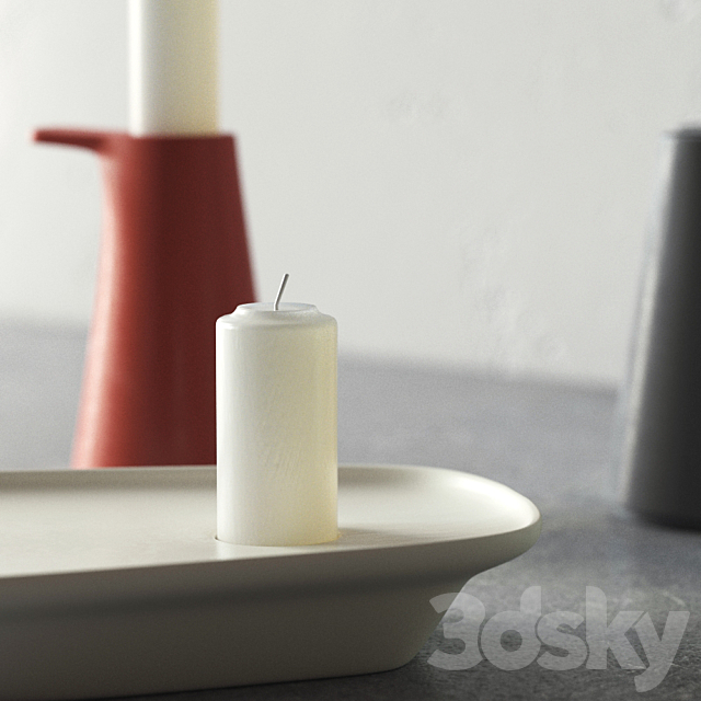 Grip and FLOAT candlesticks by MUUTO 3DS Max Model - thumbnail 2