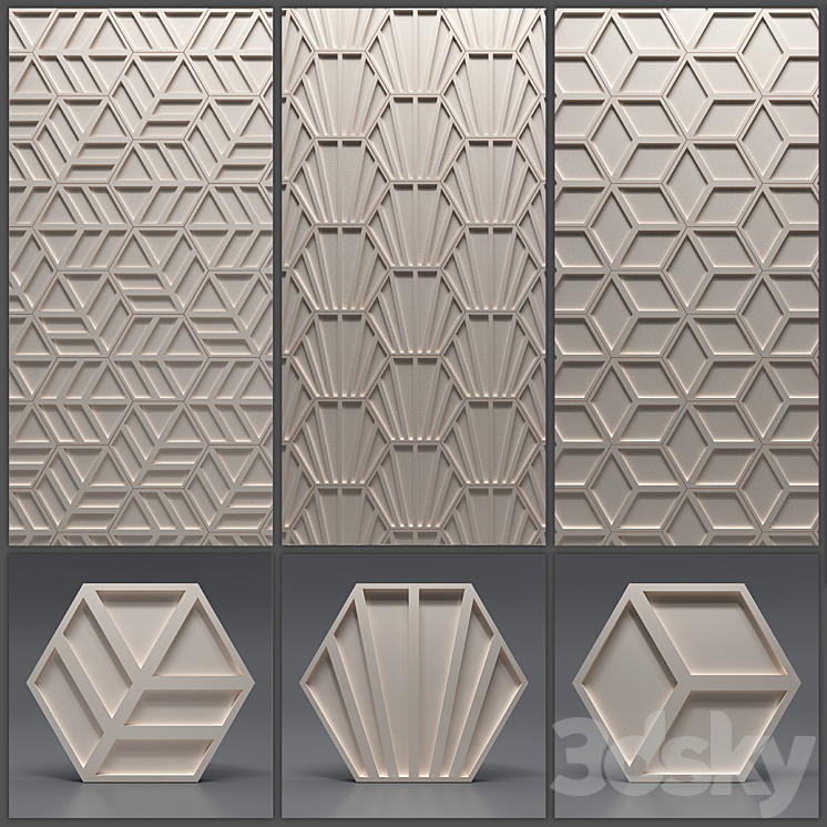 Gypsum 3D panel 3DS Max - thumbnail 1