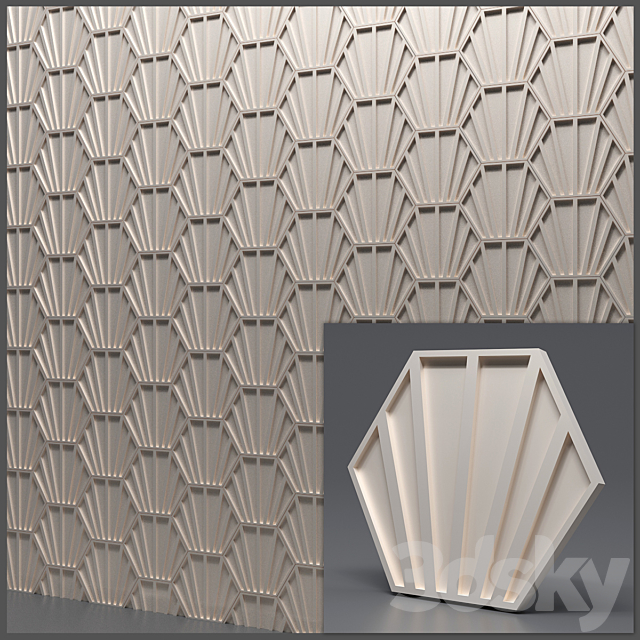 Gypsum 3D panel 3DSMax File - thumbnail 3