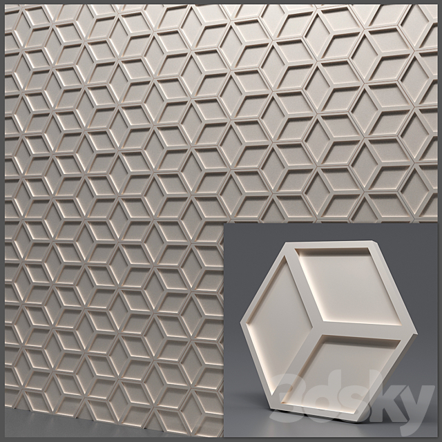 Gypsum 3D panel 3DSMax File - thumbnail 4