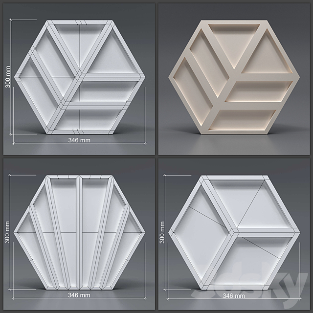 Gypsum 3D panel 3DSMax File - thumbnail 5