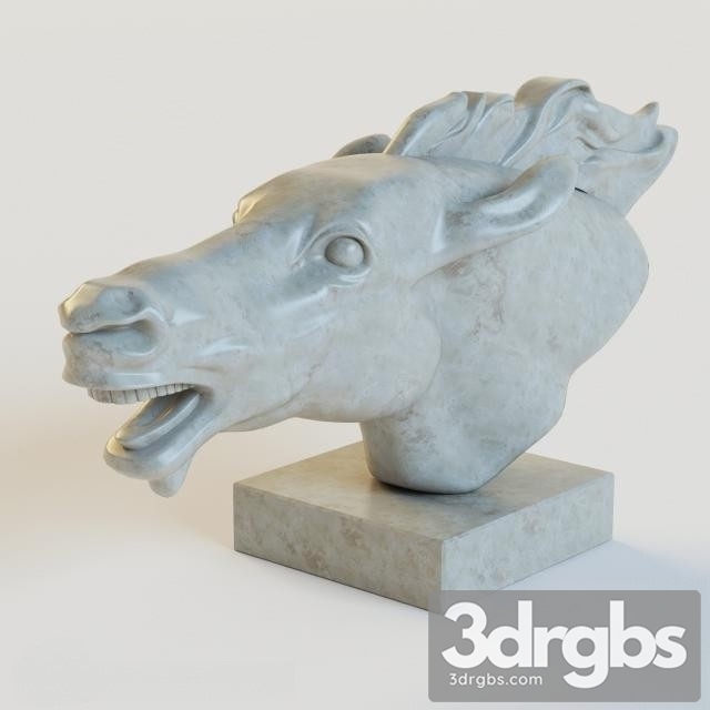 Gypsum Horse Head 3dsmax Download - thumbnail 1