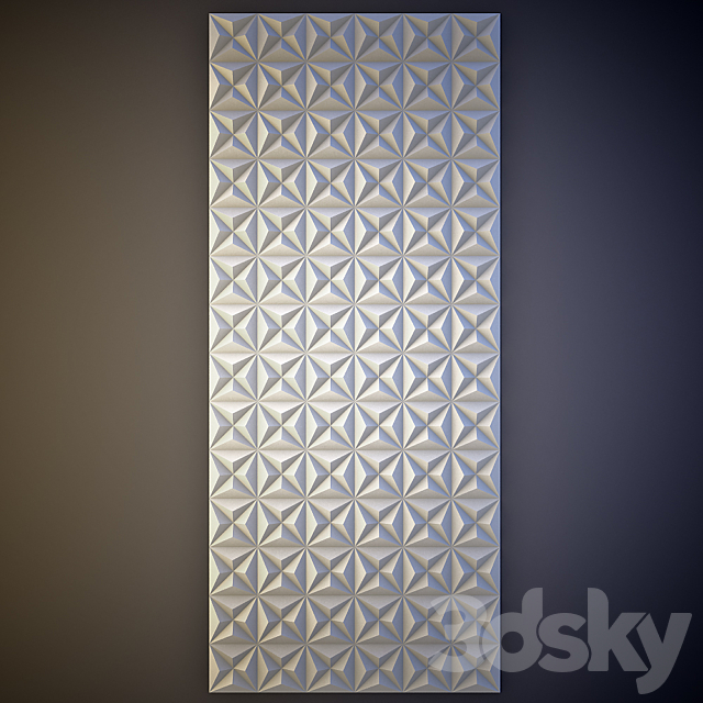 Gypsum wall panel 3D-2 3DSMax File - thumbnail 1