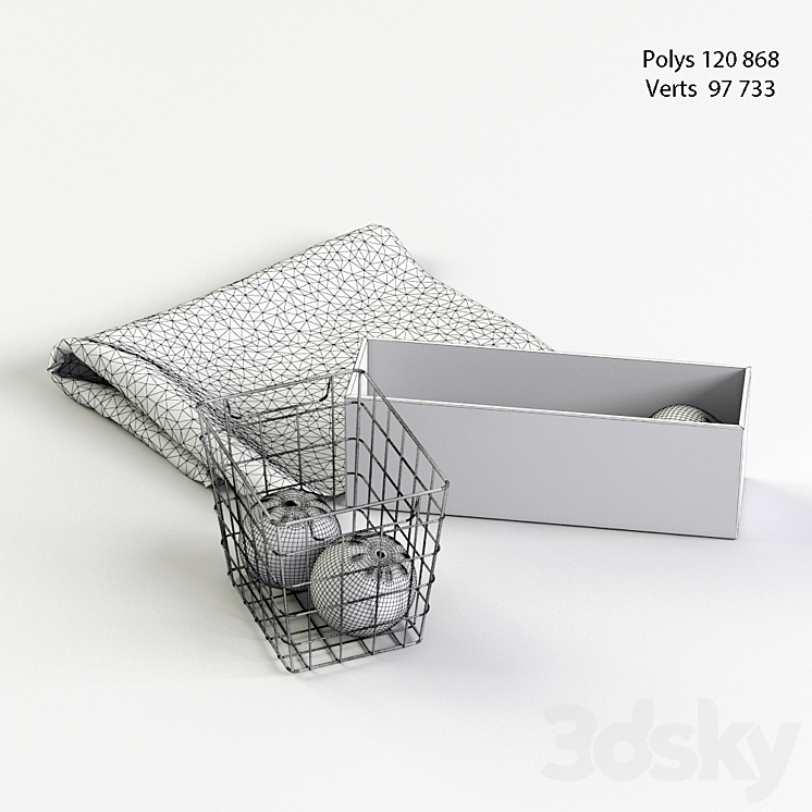 H & M Home decorative set 3DS Max - thumbnail 2