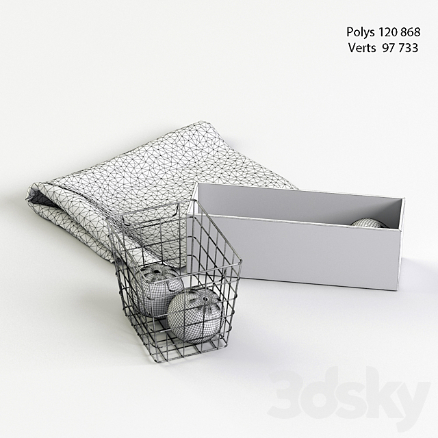 H & M Home decorative set 3DSMax File - thumbnail 2