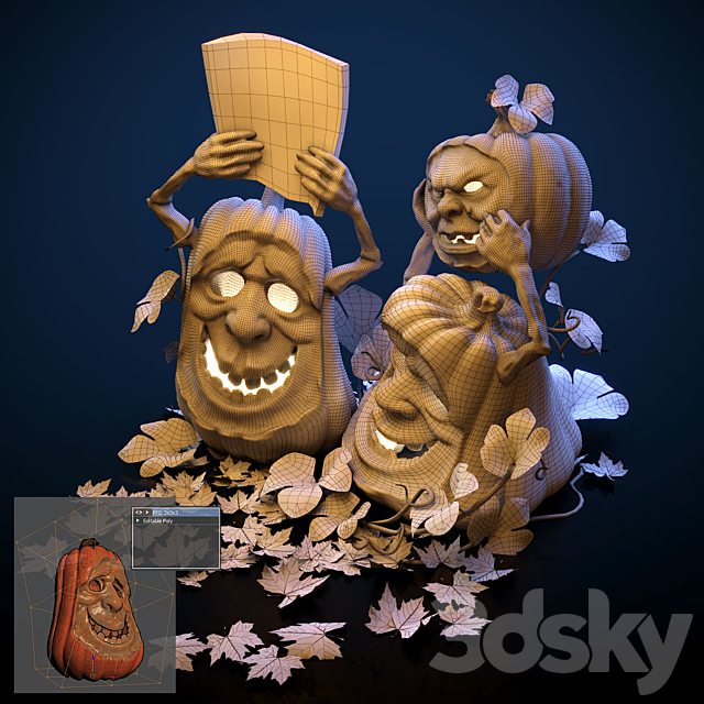 Halloween Party :) 3ds Max - thumbnail 3