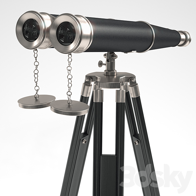 Hampton Nautical Binoculars 3DS Max Model - thumbnail 2