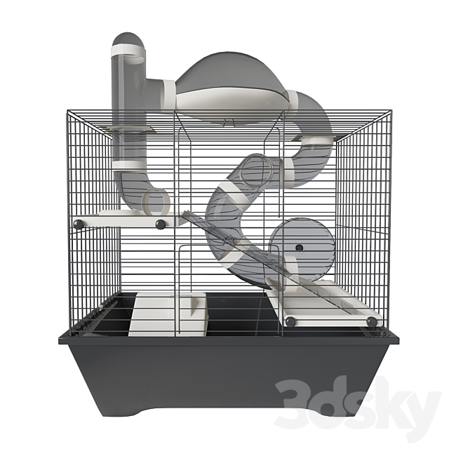 Hamster cage 3 3DS Max Model - thumbnail 2