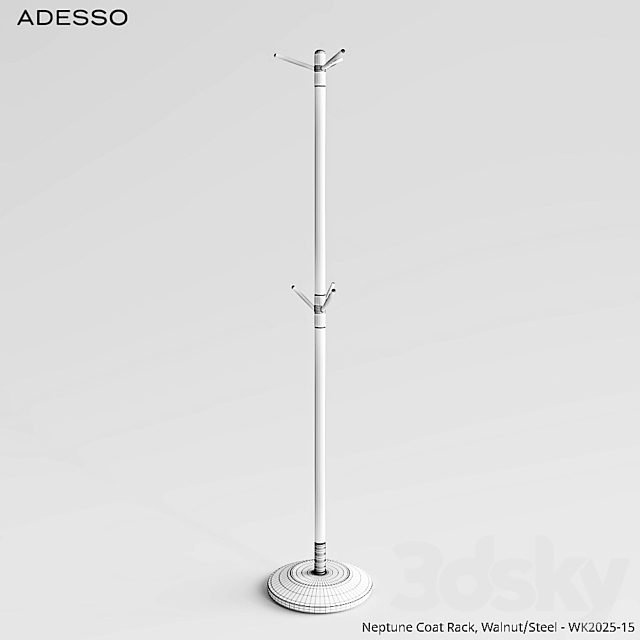 Hanger Adesso Neptune Coat Rack 3ds Max - thumbnail 2