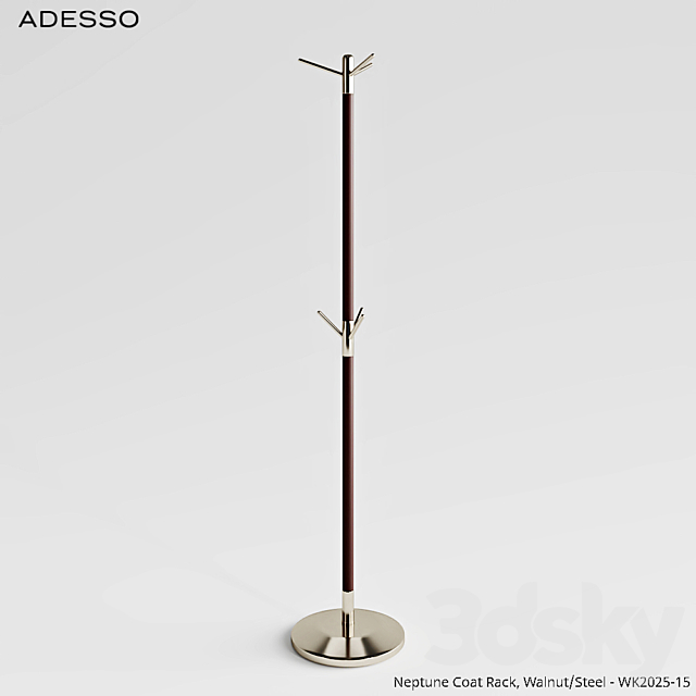 Hanger Adesso Neptune Coat Rack 3DS Max Model - thumbnail 3