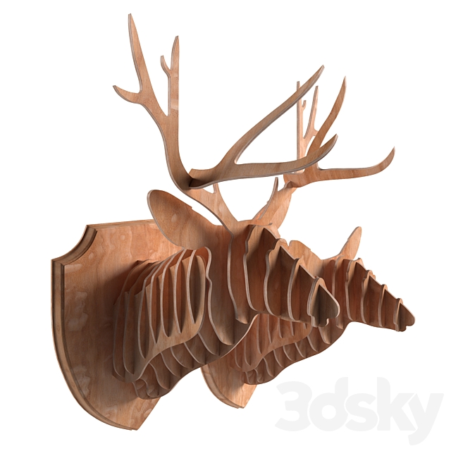 Head of a deer 3ds Max - thumbnail 2