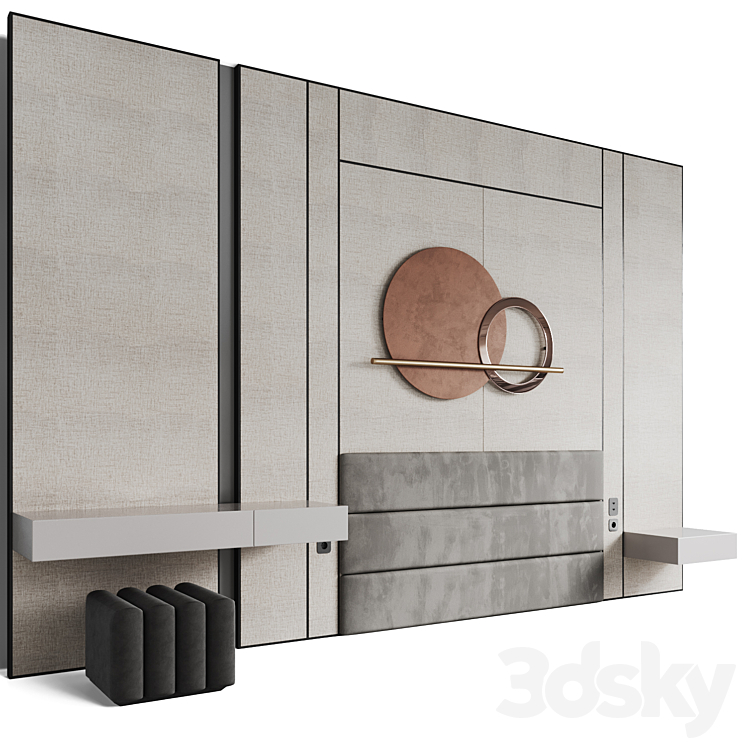 Headboard #10 3DS Max Model - thumbnail 2