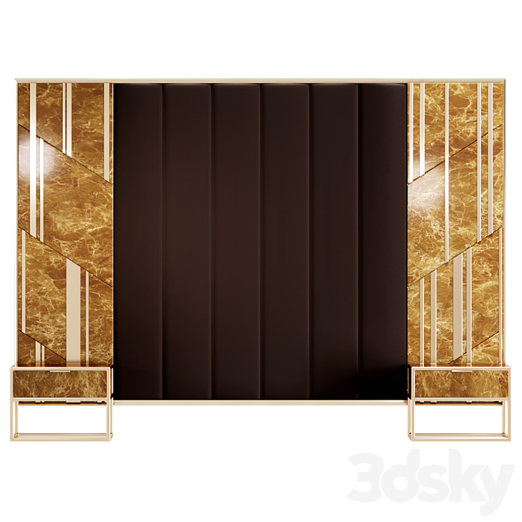 Headboard 2 3DS Max - thumbnail 2