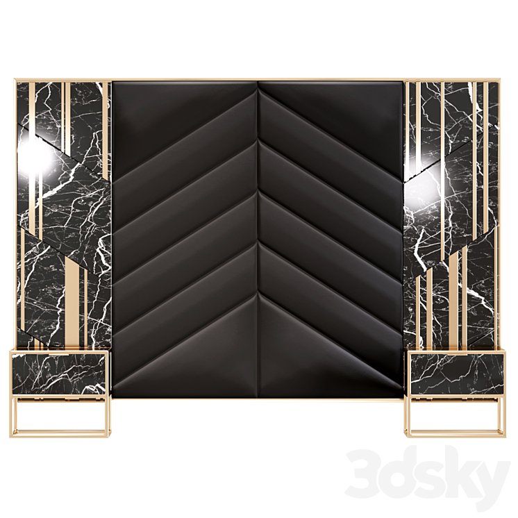 Headboard 3 3DS Max - thumbnail 2