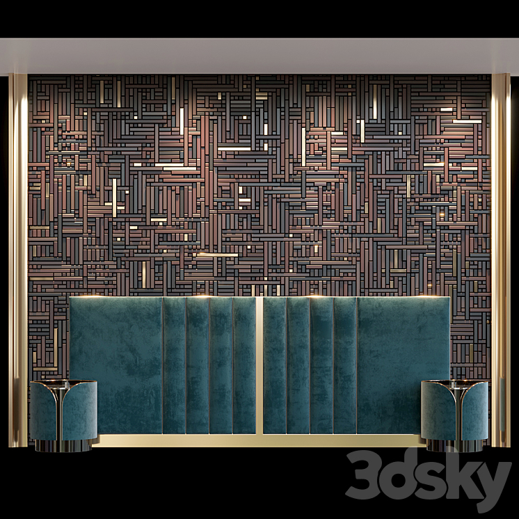 Headboard 3DS Max Model - thumbnail 1