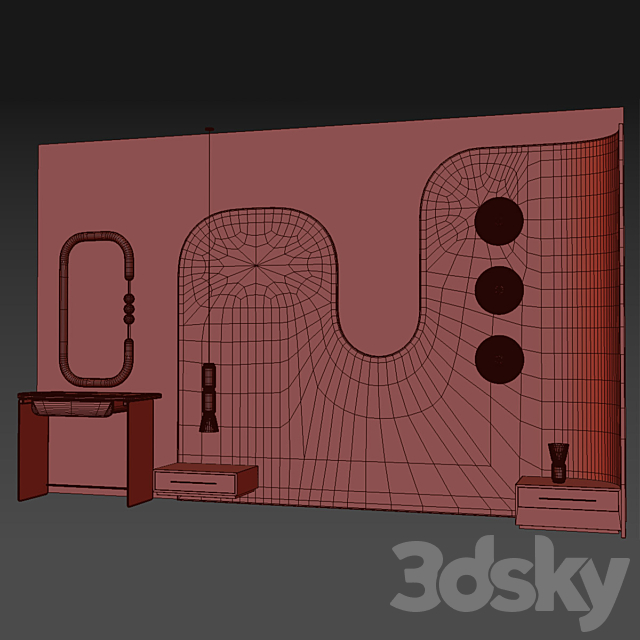 Headboard 3d Wall Panel 31 3DS Max Model - thumbnail 3