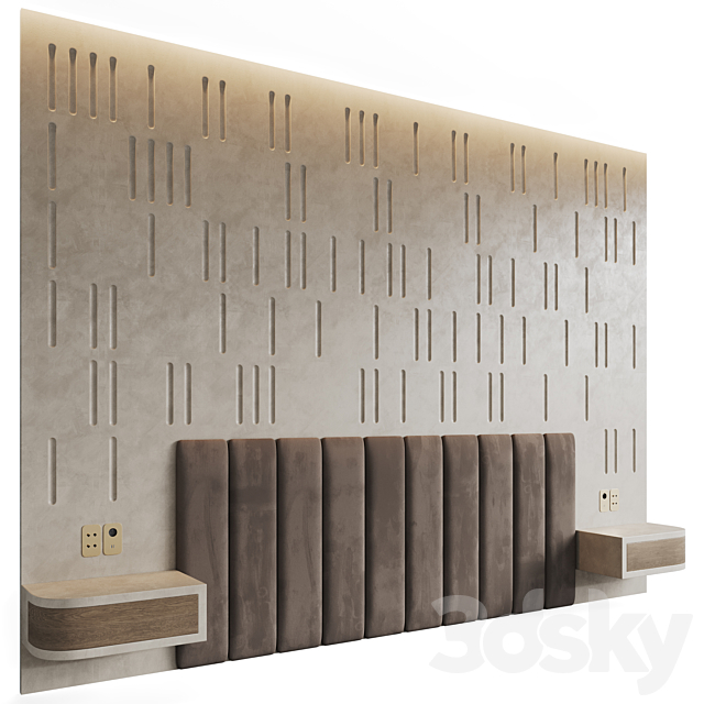 Headboard 3DS Max Model - thumbnail 3