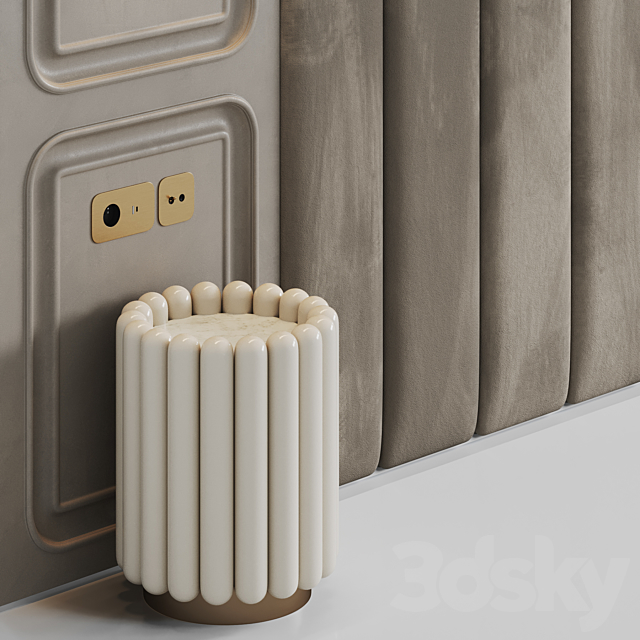 Headboard #8 3DS Max Model - thumbnail 4