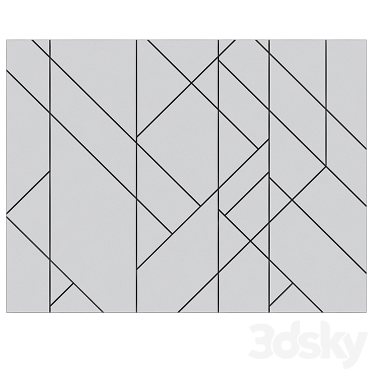 Headboard for interior ?47 3DS Max - thumbnail 2