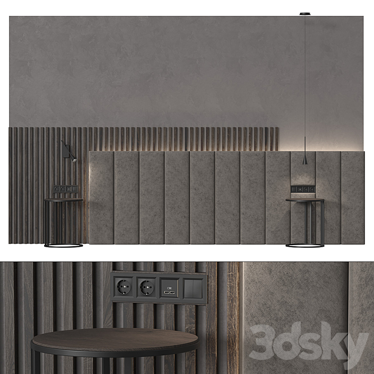 Headboard \/ Headboard 037 3DS Max Model - thumbnail 1