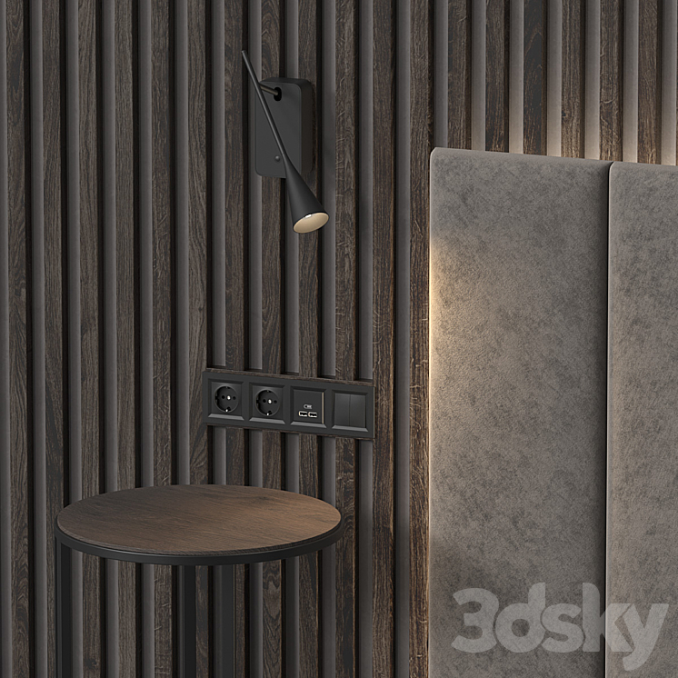 Headboard \/ Headboard 037 3DS Max Model - thumbnail 2