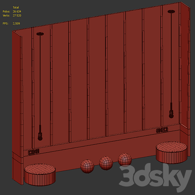 Headboard Kew 3DSMax File - thumbnail 7