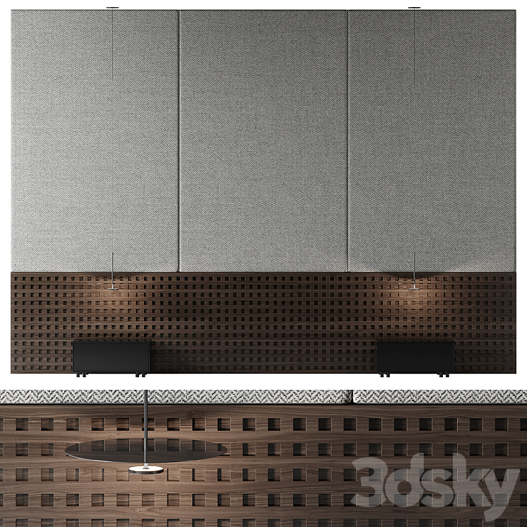 Headboard n3 3DS Max Model - thumbnail 1