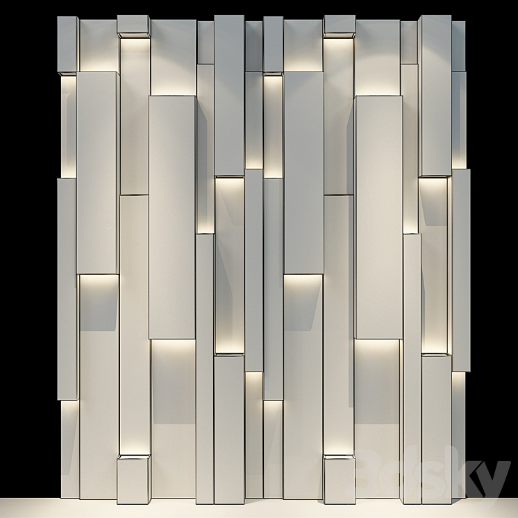 Headboard set 410 3DS Max Model - thumbnail 2